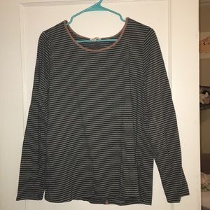 Umgee Large Long-Sleeved Striped Shirt